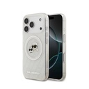 Karl Lagerfeld Case Glitter with magsafe Heads iPhone 17 Pro - White