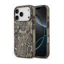 Guess Compatible with iPhone 17 Pro Max Case, PC+TPU Case with Python Pattern Design & Classic Logo, Compatible with MagSafe, Shock- Brown