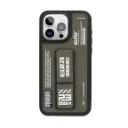 EUTA Mag-Charge Leather Case with Extendable Grip Stand 16 Pro Max - Gray