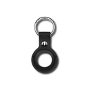 Devia Leather Secure Holder with Key Ring for AirTag – Black