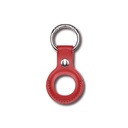 Devia Leather Secure Holder with Key Ring for AirTag – Red