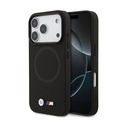 BMW MagSafe Full Wrapped Leather Case With Metal Logos For iPhone 17 Pro Max - Black