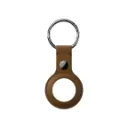 SwitchEasy Wrap for AirTag Leather Key Ring - Saddle Brown